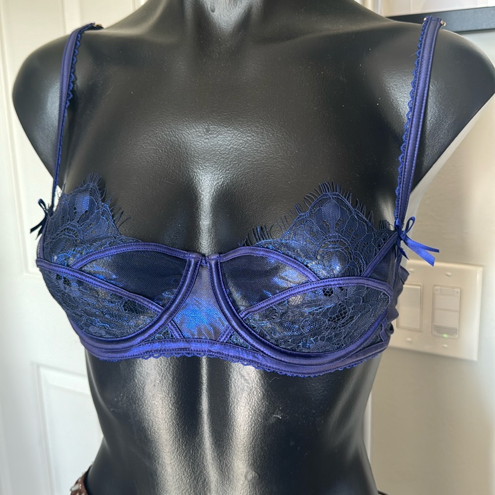 34B Honey Birdette Rosin Bra - Sapphire Blue